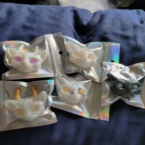 Handcrafted Resin Cat Brooch Or Pins, Partially Glow-in-the-Dark, Meowgical